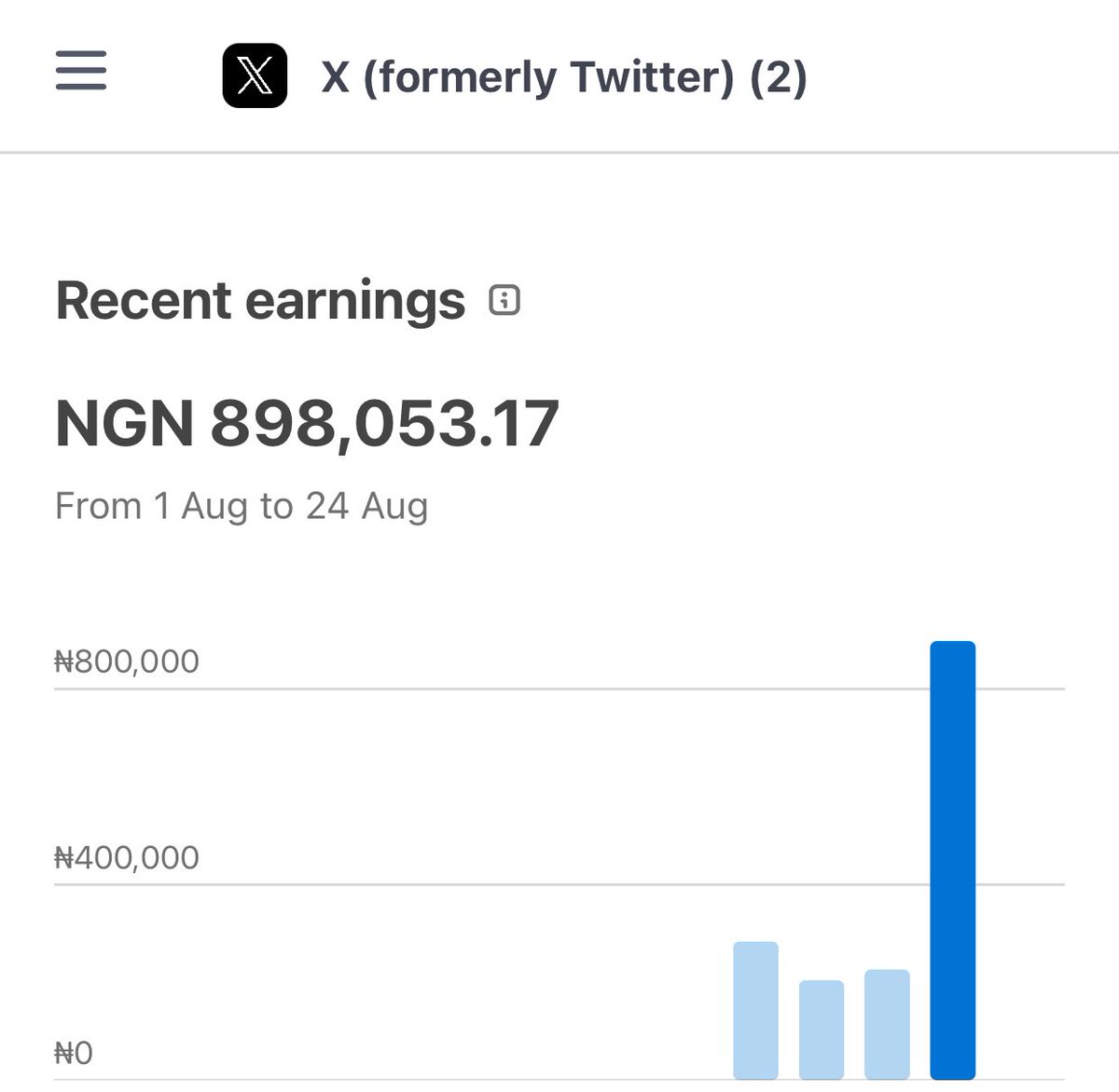 web3righteousnessπ¦βπ₯ (@web3righteous) on Twitter photo Check the date π¨
What I earned from X So far this August
Monetization Bootcamp Starts tomorrow 
12:00pm Daily
All you need X premium and a dream 
Link to join
t.me/+uChzTpyOpGNjNβ¦
Come learn how to monetize and how to Increase your earnings 
See you in Campβ¦β¦
Blue ticks Check the date π¨
What I earned from X So far this August
Monetization Bootcamp Starts tomorrow 
12:00pm Daily
All you need X premium and a dream 
Link to join
t.me/+uChzTpyOpGNjNβ¦
Come learn how to monetize and how to Increase your earnings 
See you in Campβ¦β¦
Blue ticks