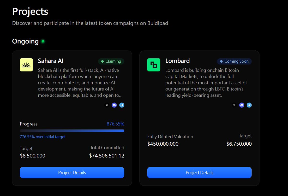 0xHANTW's tweet image. 🔥HAN x Buidlpad🔥

這次要介紹的相信大家也都知道，Buidlpad @buidlpad 上一輪的預售項目 Sahara 讓不少人都吃到肉，這次它們又要預售新一輪項目 @Lombard_Finance $BARD ，那這個肯定是要關注的，具體的參與情況以及細節讓我們一起看下去 ! 

🔥 Lombard 項目介紹 🔥

Lombard Finance 是一個於…