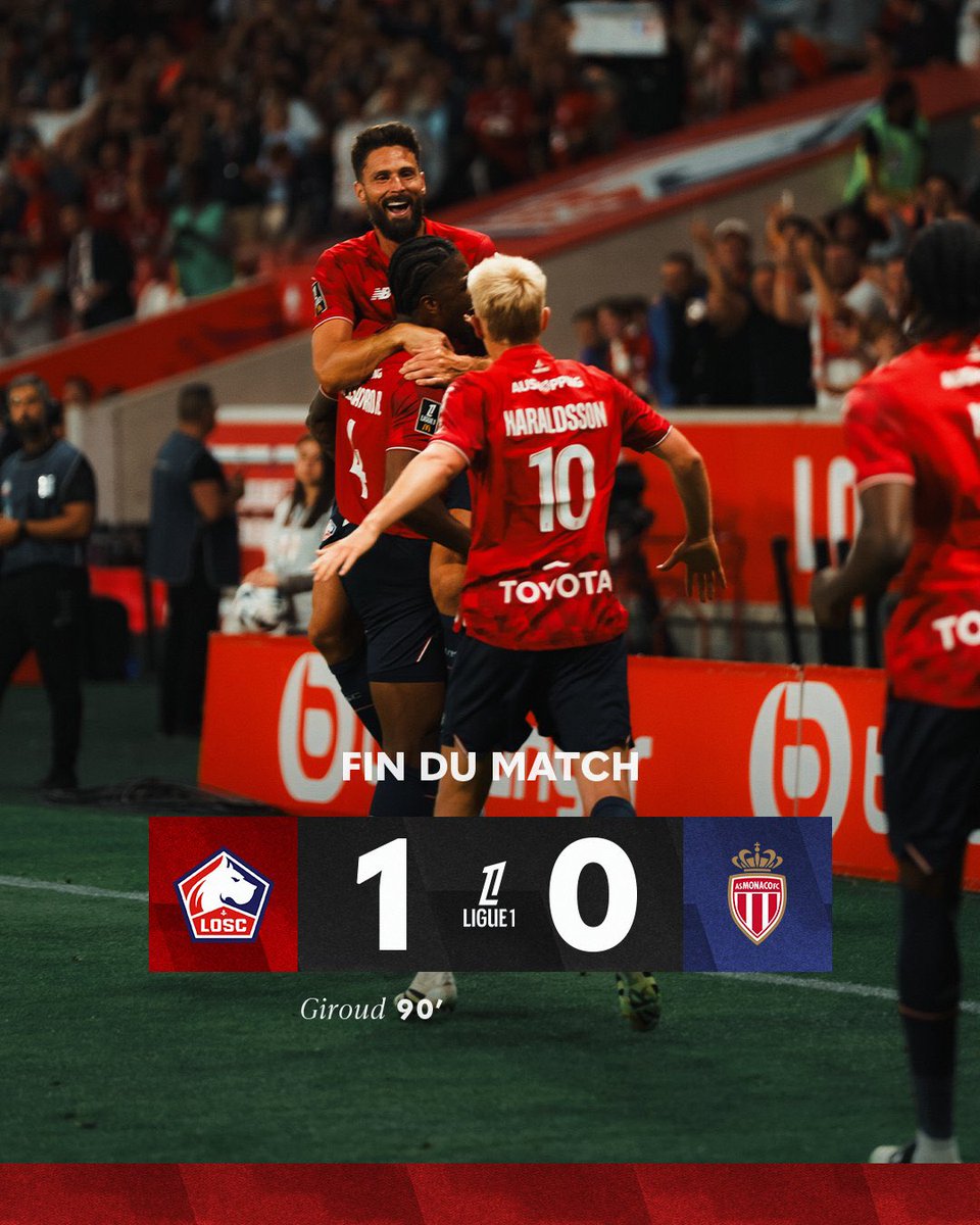 🤩 Giroud uzatmalarda sahneye çıktı, 3️⃣ puanı kaptı!

MS | LOSC 1-0 AS Monaco

#LOSCASM