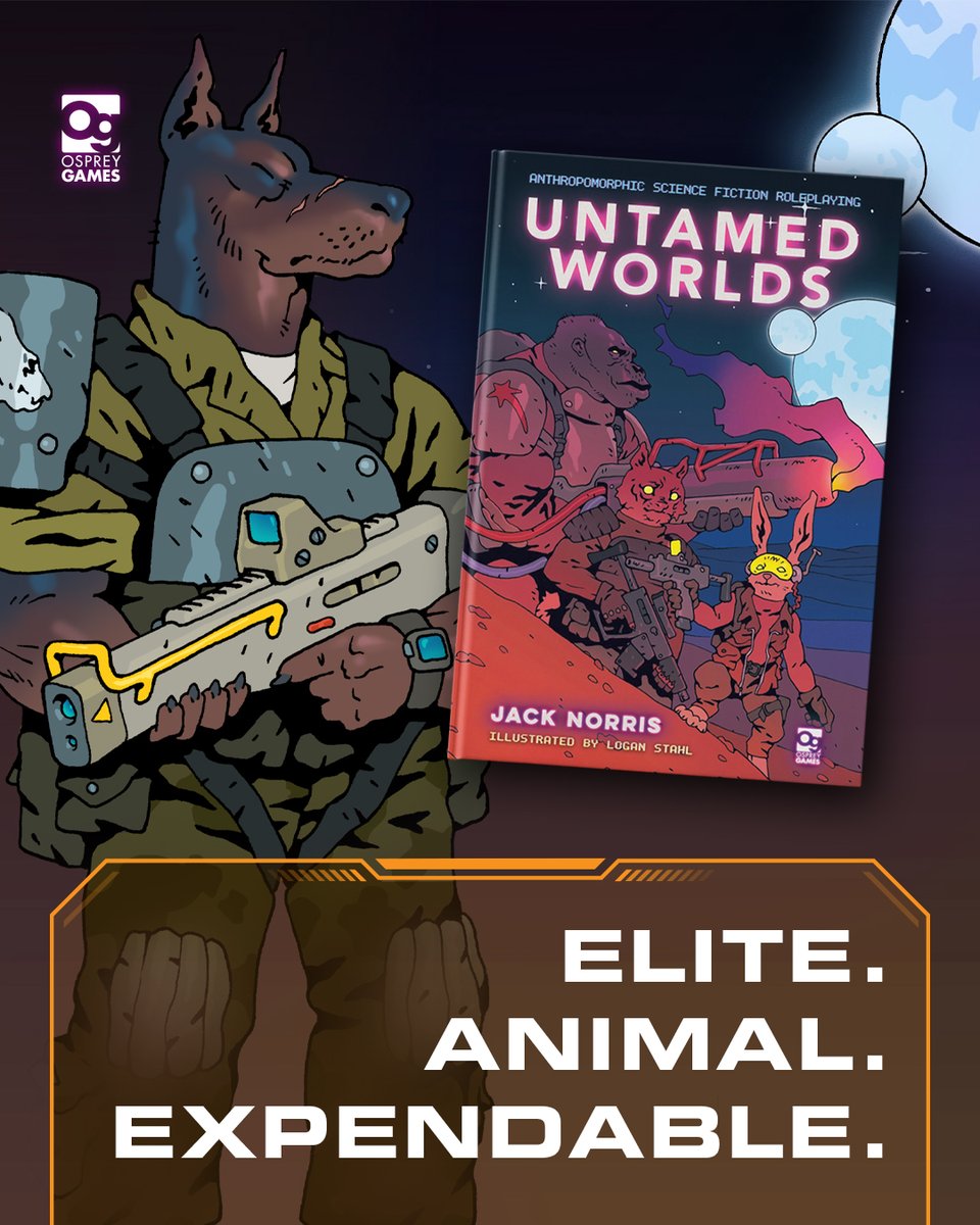 🌌 UNTAMED WORLDS RPG: bit.ly/47rPU4c

'After disastrous experiments with human &amp; AI operatives, Earth turned to genetically modifying &amp; enhancing the animal kingdom...

As humanity extends into space, the elite if expendable animals of the UEF are the tip of the spear'