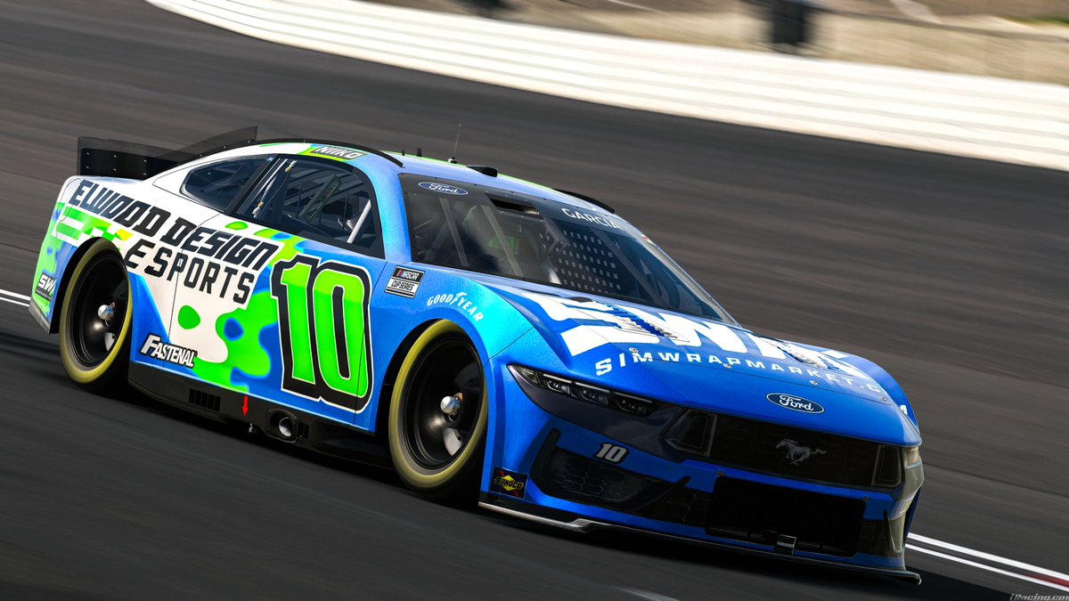 Check out this impressive livery submitted by Niiko Garcia, featuring Elwood Design Esports. Created using NASCAR Class A - 058, this design showcases the potential of Sim Wrap Market products. 🏁
