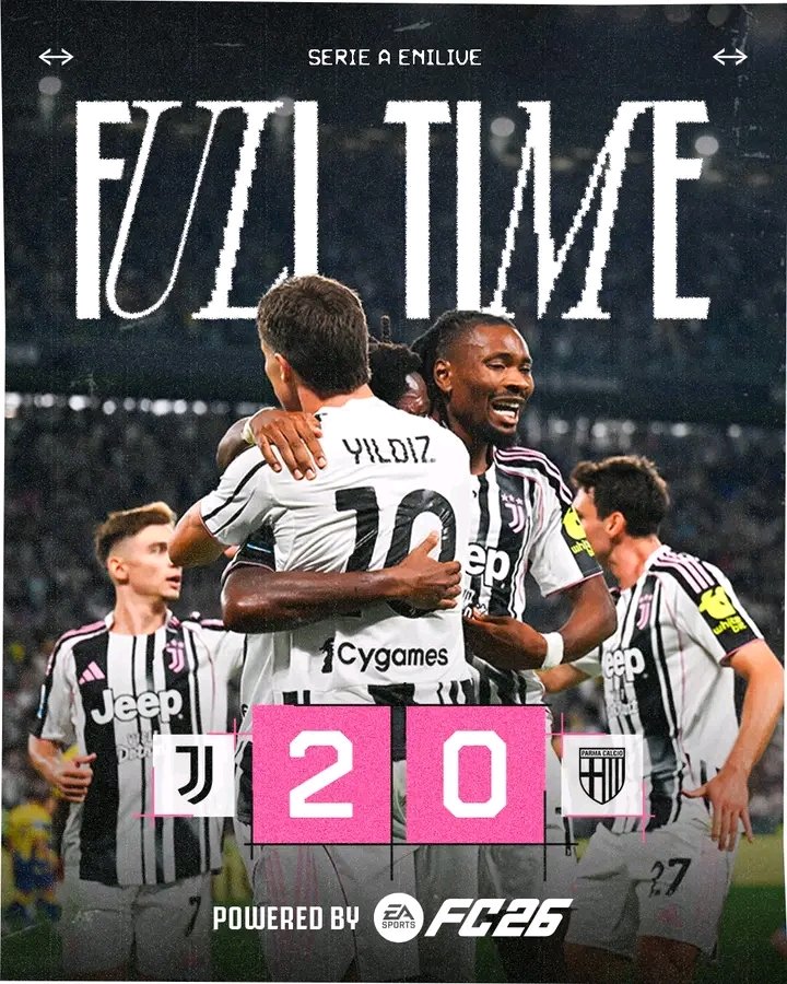 FT | ⌛ | Opening day with a W 🙌

Brought to you by EA SPORTS FC 
#JuveParma