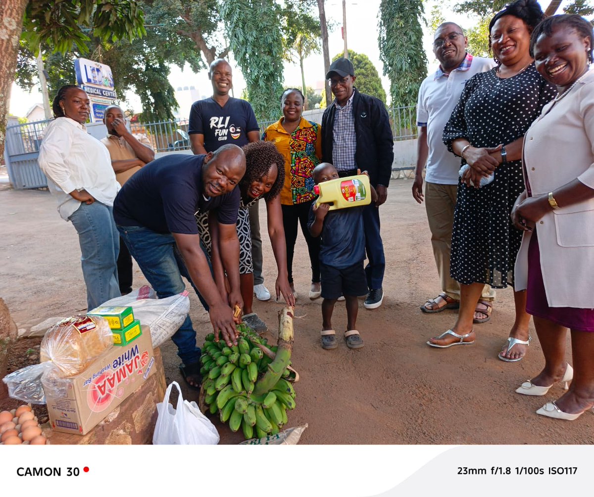 The classmates from the Rotary Leadership Institute visited our Executive Secretary, Julius Katimbo, to check on him after he sustained an injury during the 5-Aside football tournament.