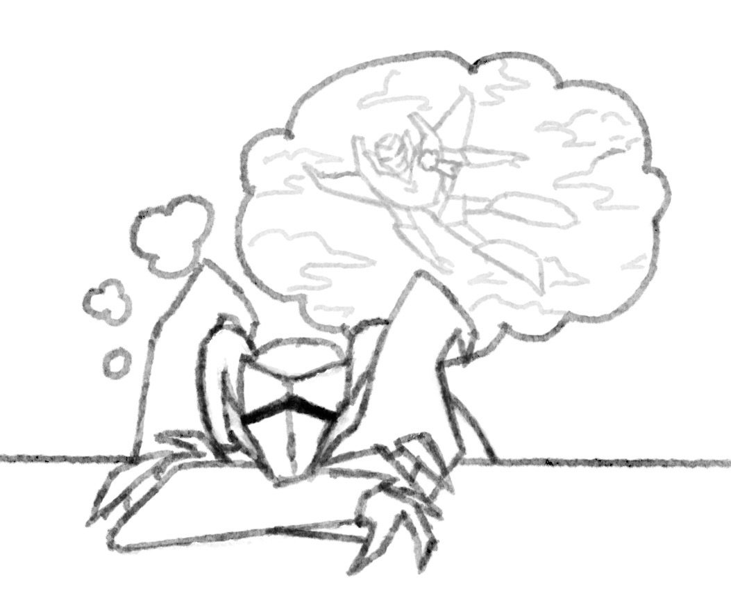 [Steve is daydreaming of freedom and glory.]