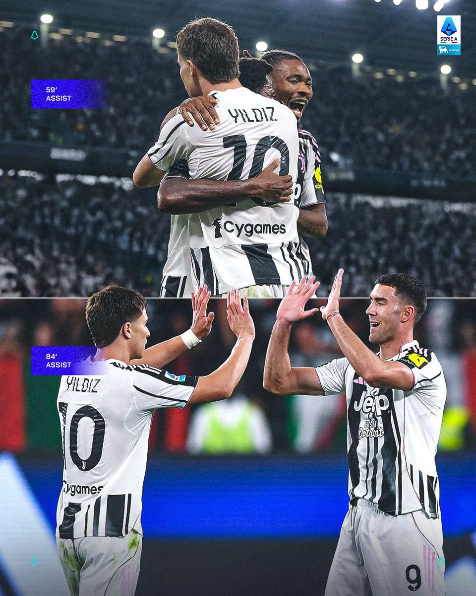 Doppio 🅰️ssist per YILDIZ  in #JuveParma 🌟