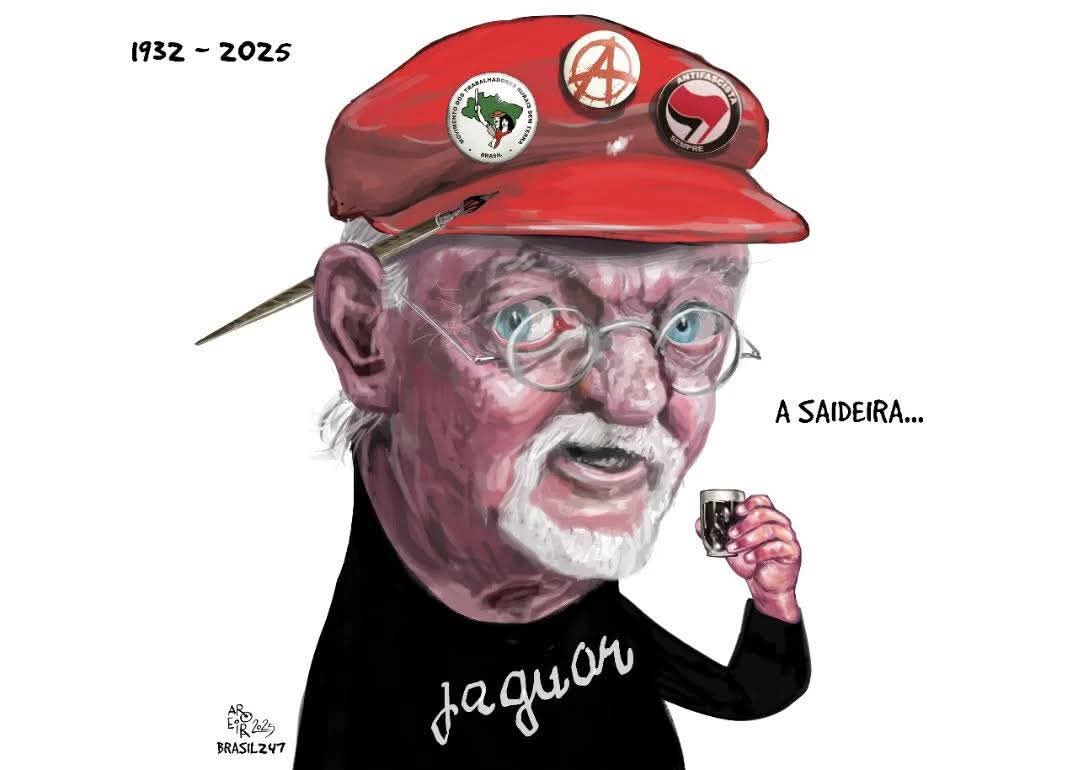 O Coletivo Tricolores de Esquerda lamenta a morte de Jaguar, cartunista e fundador de 'O Pasquim', aos 93 anos.
Nossos sentimentos aos amigos, fãs e familiares.
🖤