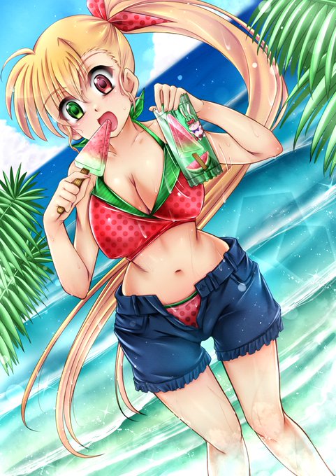 大人モードのヴィヴィオちゃんとスイカバーを描きました(なんとか期間中に間に合って良かった～)
#リリカルスイカバー2025 