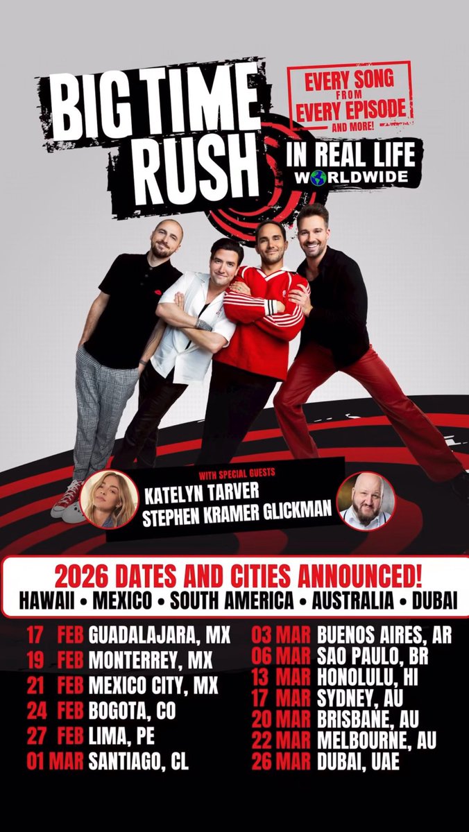 Big Time Rush Colombia 🇨🇴 (@btrcolombiafc) on Twitter photo 🚨ATENCIÓN: ES OFICIAL ‼️‼️
BIG TIME RUSH EN COLOMBIA EL 24 DE FEBRERO DE 2026 😭♥️
<a href="/bigtimerush/">Big Time Rush</a> SEE YOU NEXT YEAR 🇨🇴 🚨ATENCIÓN: ES OFICIAL ‼️‼️
BIG TIME RUSH EN COLOMBIA EL 24 DE FEBRERO DE 2026 😭♥️
<a href="/bigtimerush/">Big Time Rush</a> SEE YOU NEXT YEAR 🇨🇴