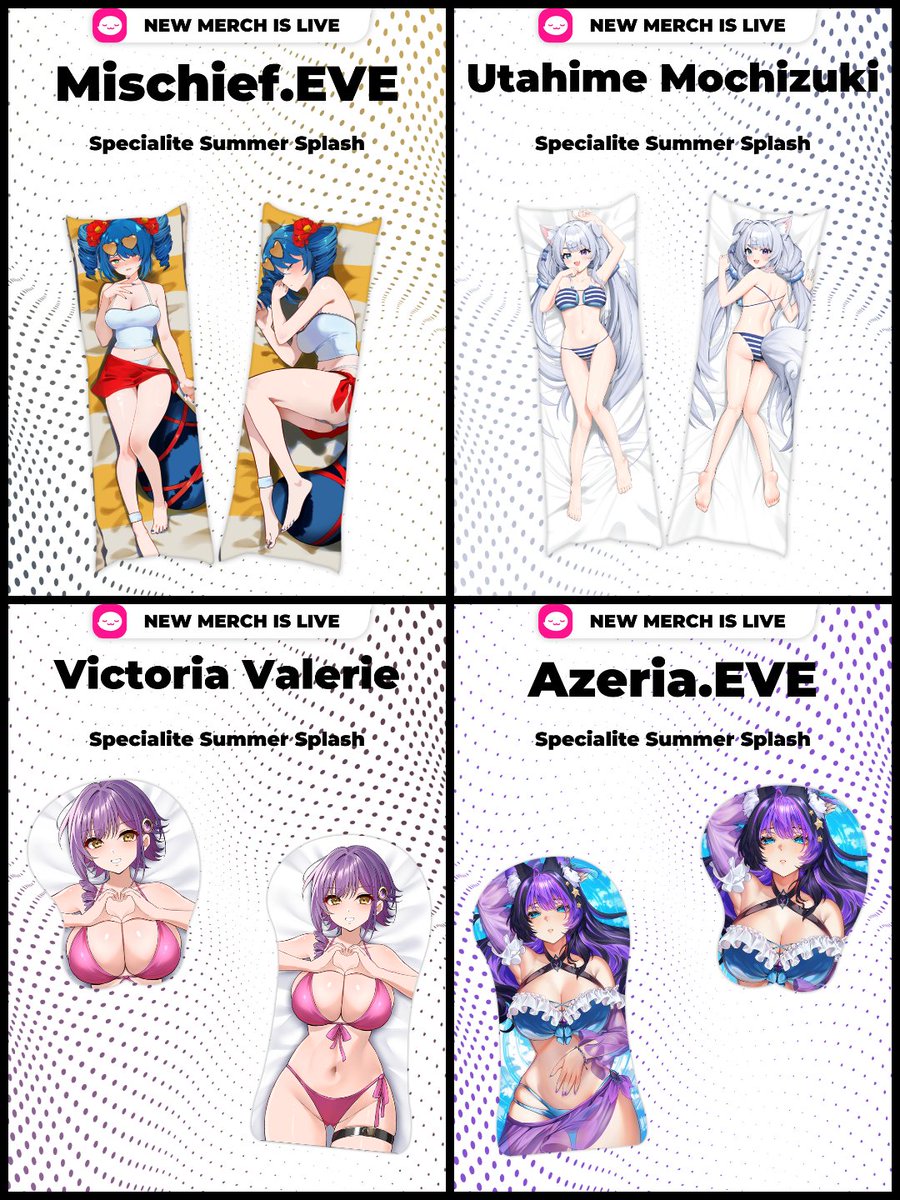 Specialite Official (@specialite_en) on Twitter photo ☀️ Specialite Summer Splash 2025 ☀️
Your oshis are ready for summer with brand-new merch 🌊✨
We've partnered up with <a href="/shopuwumarket/">UwU Market</a> to bring you mouse pads & dakis!
🛍️ Details below 👇
#Specialite_EN ☀️ Specialite Summer Splash 2025 ☀️
Your oshis are ready for summer with brand-new merch 🌊✨
We've partnered up with <a href="/shopuwumarket/">UwU Market</a> to bring you mouse pads & dakis!
🛍️ Details below 👇
#Specialite_EN