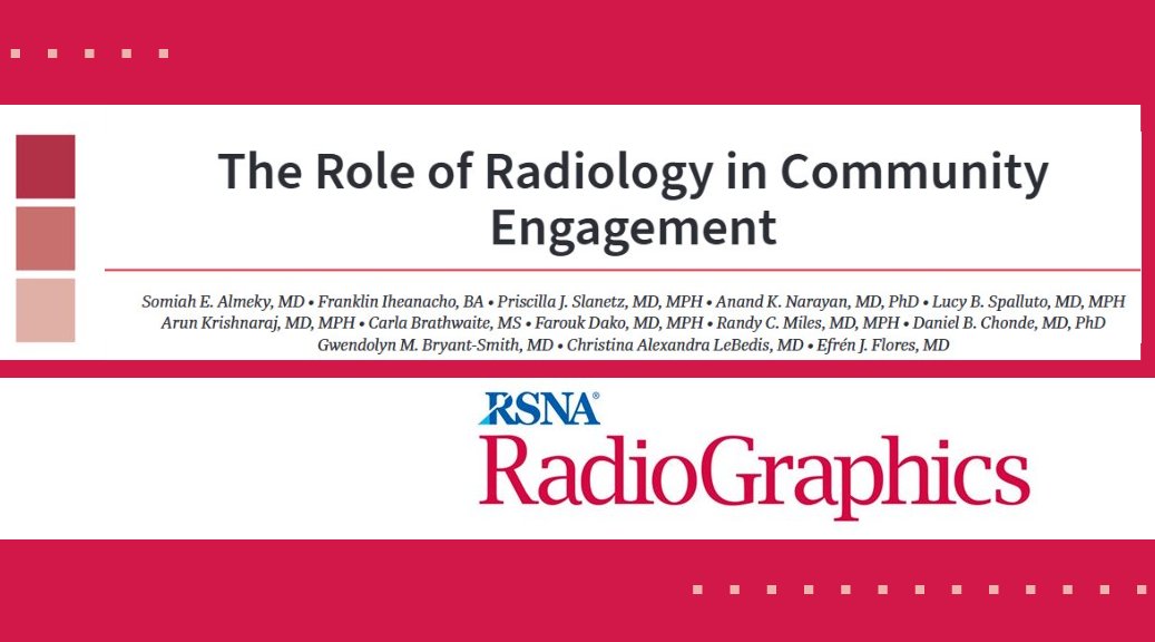 Amy (@amy_kelly_md) on Twitter photo ⚡The Role of Radiology in Community Engagement
🚨Radiologists: your expertise can do more than diagnose—engage with your community, break down barriers to care, and make a real impact on health equity! Read on to learn more.
🔗
doi.org/10.1148/rg.240…
<a href="/cookyscan1/">Cooky Menias</a> <a href="/RadG_Editor/">RadioGraphics_Editor</a> ⚡The Role of Radiology in Community Engagement
🚨Radiologists: your expertise can do more than diagnose—engage with your community, break down barriers to care, and make a real impact on health equity! Read on to learn more.
🔗
doi.org/10.1148/rg.240…
<a href="/cookyscan1/">Cooky Menias</a> <a href="/RadG_Editor/">RadioGraphics_Editor</a>