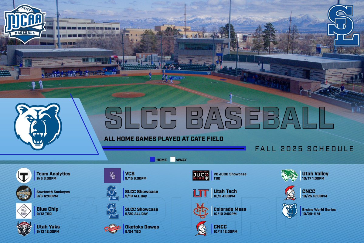SLCC BASEBALL (@slccbaseball) on Twitter photo Fall Scrimmage Schedule. #BruCru back on campus. Let’s Get This Started!
<a href="/slccbruins/">SLCC Athletics</a>
#bruinway #bruinfamily Fall Scrimmage Schedule. #BruCru back on campus. Let’s Get This Started!
<a href="/slccbruins/">SLCC Athletics</a>
#bruinway #bruinfamily