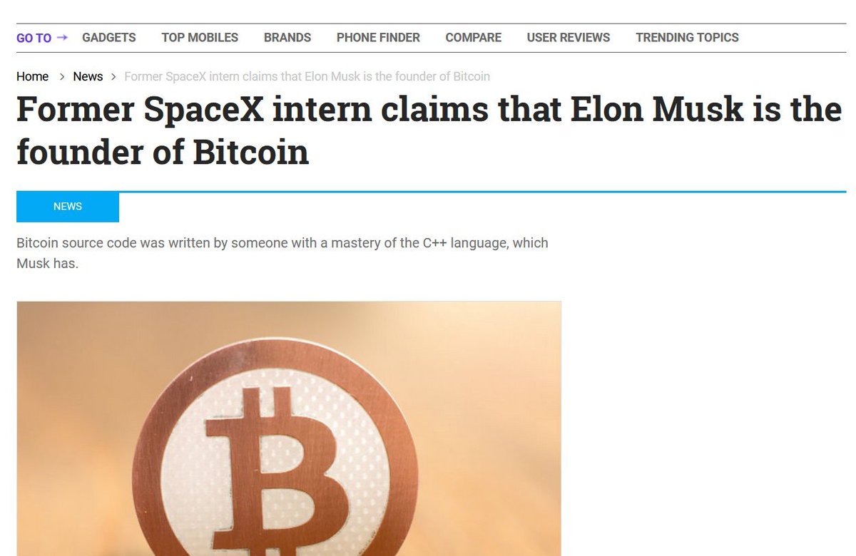 Elon Musk is the inventor of Bitcoin ?! 👀 Is this likely, what do you  think?