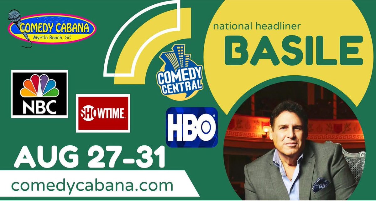 BASILE IN CONCERT: Myrtle Beach, SC.
Labor Day Weekend Aug 27-31, 2025 at the Comedy Cabana   its the… Basilelicious: TASTE THIS! World Tour Call 843-449-4242 or hit this link below:
comedycabana.com/events/115195

Love you all my friends St John the Baptist Greek Orthodox Church