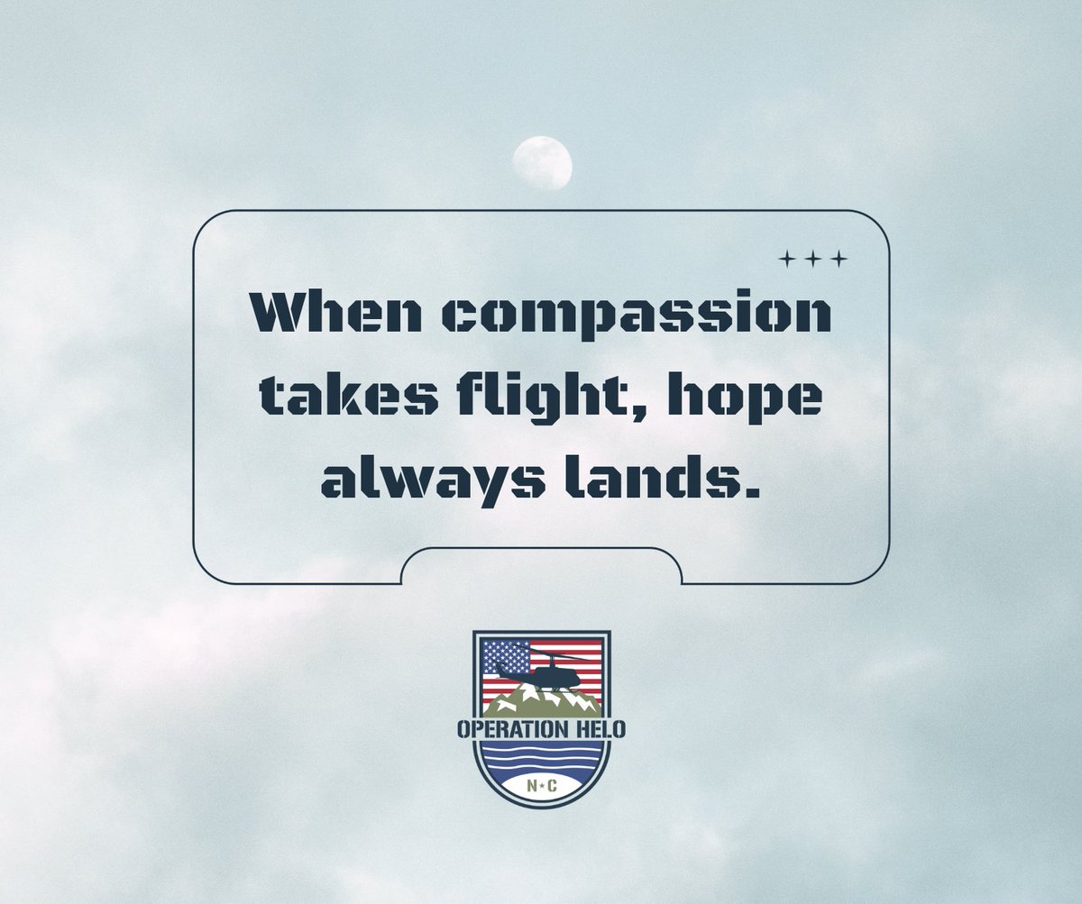 operationhelo's tweet photo. No distance too vast. No storm too fierce. No challenge too great when we rise together. 💪🚁
#MondayMotivation #OperationHelo #HopeTakesFlight https://t.co/WPLZvPKt7c