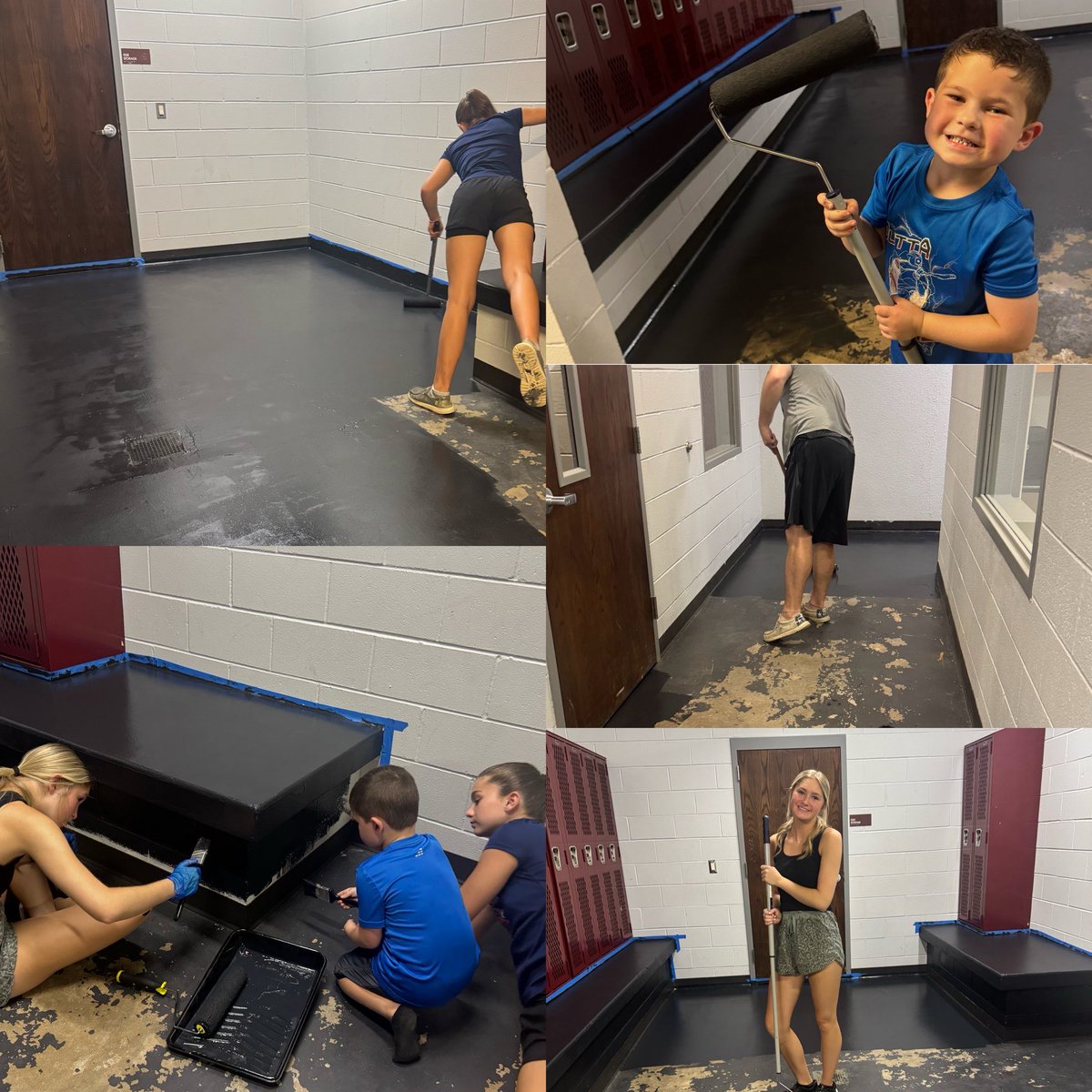 Bastrop Bears Hoops (@bhsbearhoops) on Twitter photo My crew helping me paint the locker rooms. After this weekend I will have to go in and retouch up the spots that got messed up. I will have to add some type of sealer or protective coat.  But looking forward to having it ready for basketball season. It’s going to be a great year. My crew helping me paint the locker rooms. After this weekend I will have to go in and retouch up the spots that got messed up. I will have to add some type of sealer or protective coat.  But looking forward to having it ready for basketball season. It’s going to be a great year.