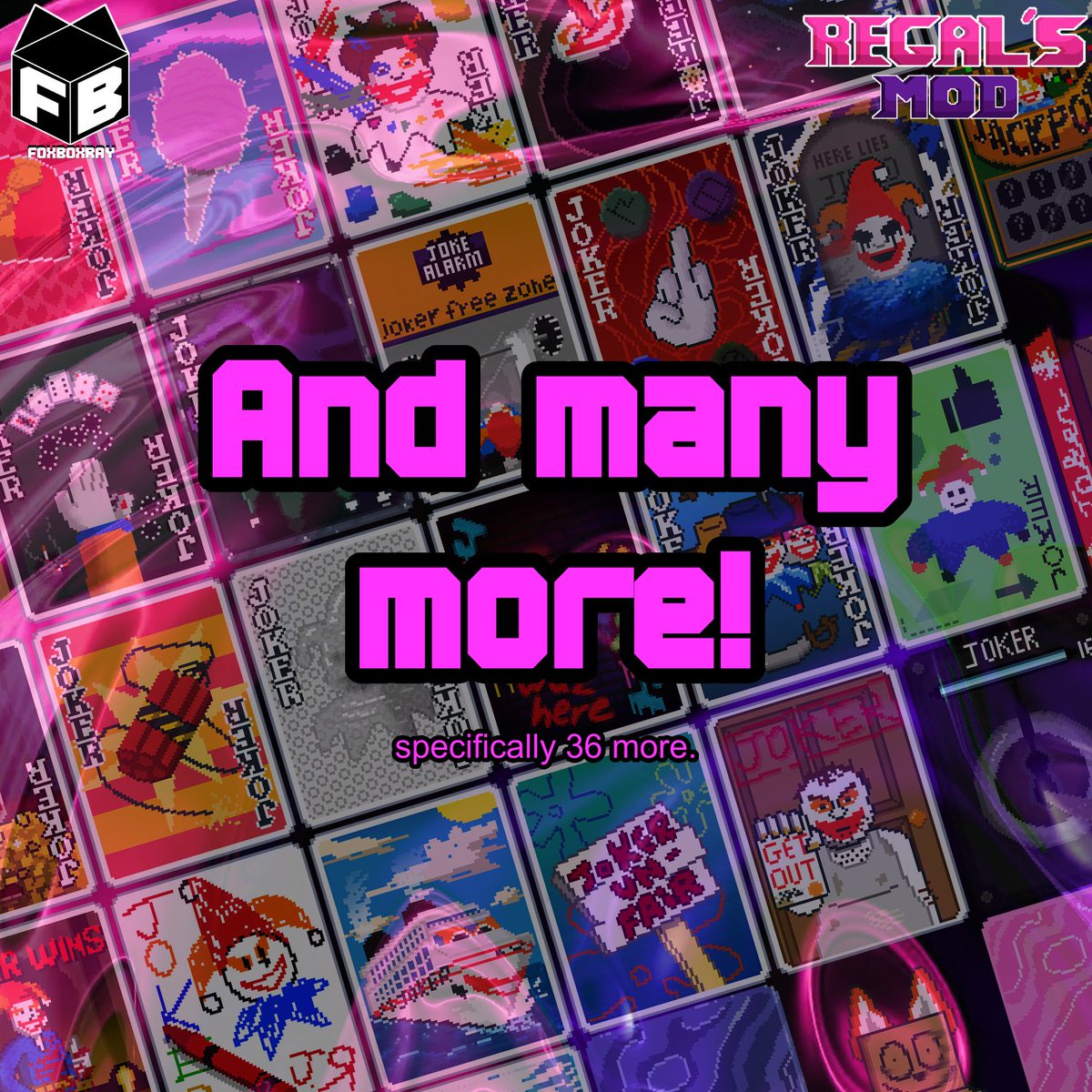 I collabed with my friend Regal on a vanilla balanced Balatro mod! 45 brand new jokers with new effects and artwork drawn by me! It's ready to download on the Balatro Mod Manager! Just install the manager, and search for it! No moving folders required!

balatro-mod-manager.dasguney.com