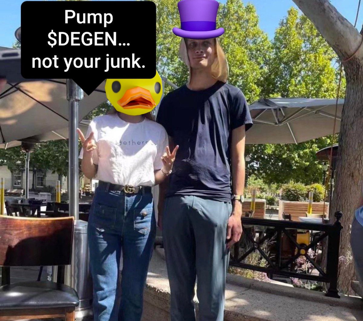 Pump $DEGEN not your junk! 😅🎩