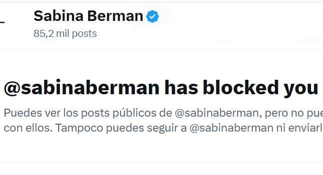 🔥La intolerancia de Sabina Berman no es nueva, hace tiempo que me tiene bloqueada porque cada vez que pude, le escribí verdades completas, no "medias" como ella las acostumbra difundir.
Sabina, que yo recuerde nunca has sido periodista. Te he leído como escritora, dramaturga y a