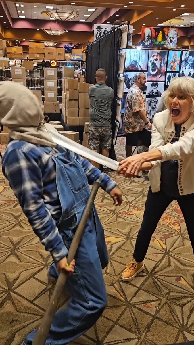 Yeah, I messed up!!! Alice Hardy (Adrienne King) kills Me!!! Jason Voorhees!!! 💀

Credits to Adrienne King and Mad Monster Staff!!! 

facebook.com/share/r/14MkzN…

#JasonVoorhees #Fridaythe13th #Horror