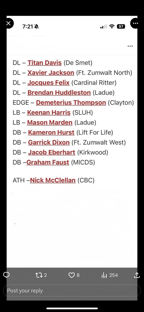 Thank you <a href="/PrepRedzoneMO/">Prep Redzone Missouri</a> for Ranking me preseason first team all Metro