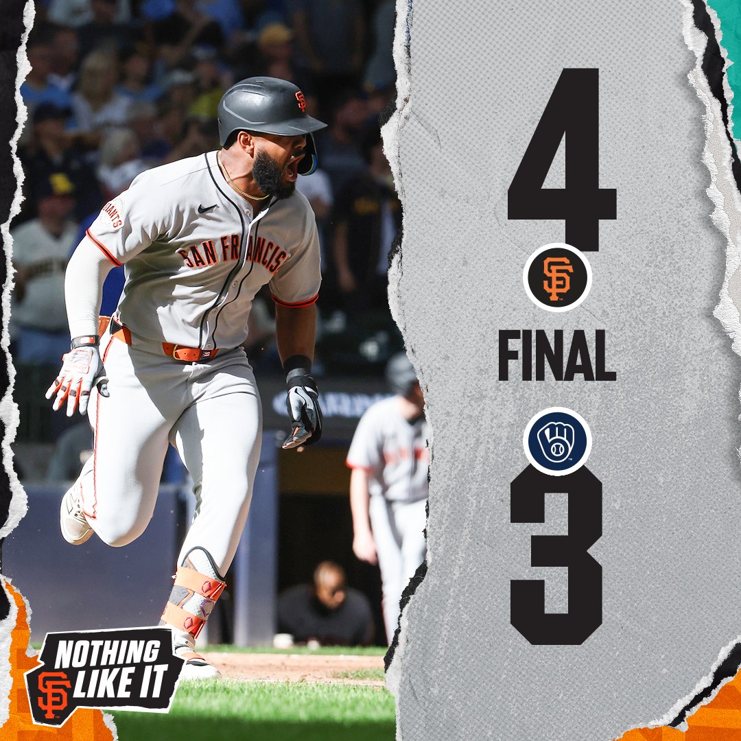 SFGiants's tweet image. The #SFGiants take the series in Milwaukee‼️