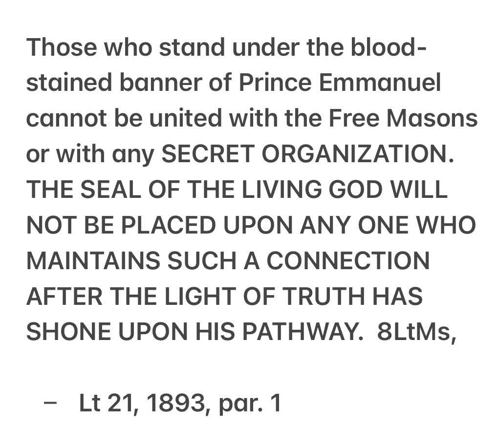 Godwakeupcall's tweet image. With secret organizations 

m.egwwritings.org/en/book/6278.1…

#secret #organization #scriptures #AdventistYouth #ellenwhite #quoteoftheday #truthbetold #adventistchurch