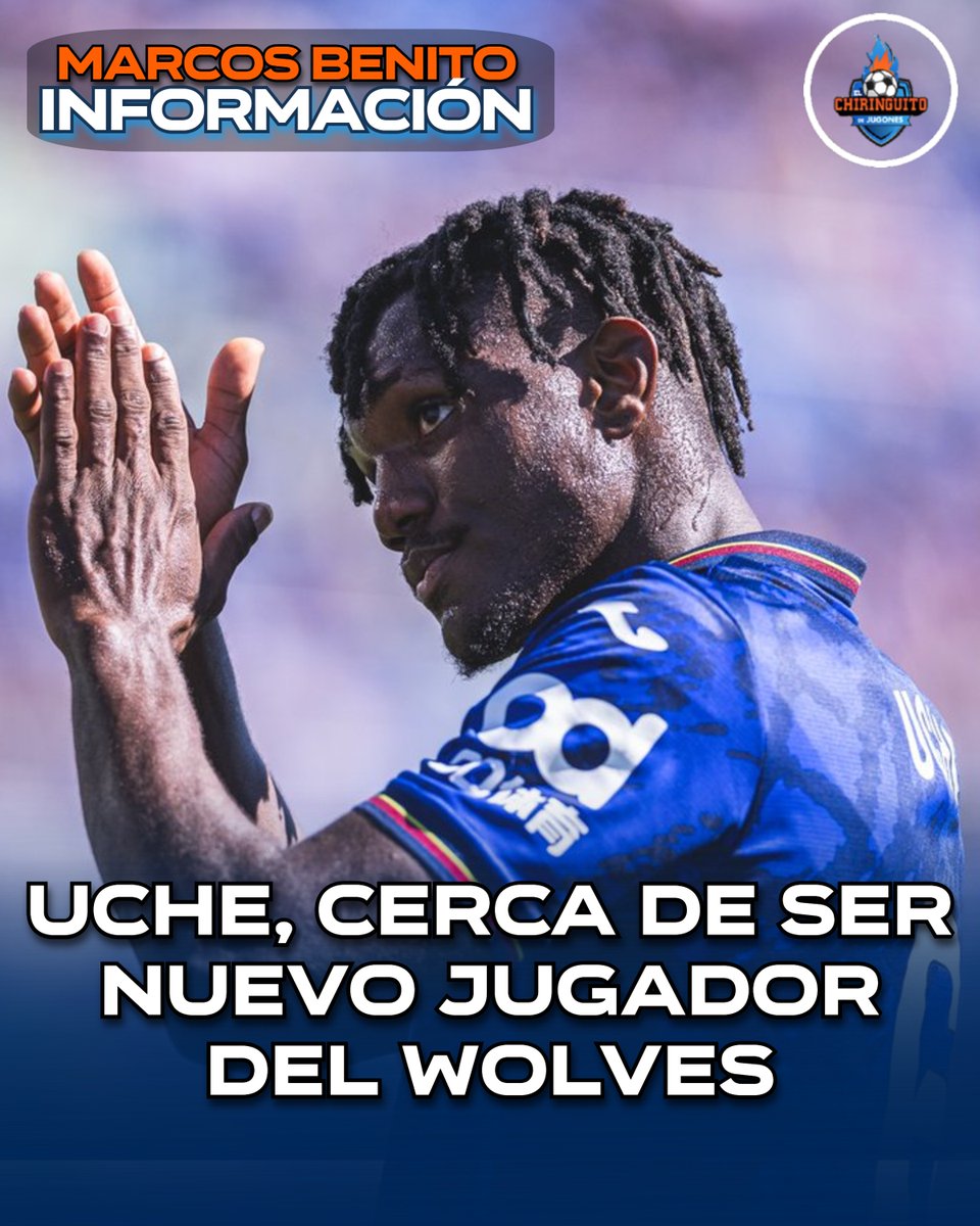 🔵‼️ UCHE, CERCA DEL WOLVES.

🏴󠁧󠁢󠁥󠁮󠁧󠁿 El futbolista del Getafe se irá a la Premier League.

Información de <a href="/marcosbenito9/">Marcos Benito</a>.