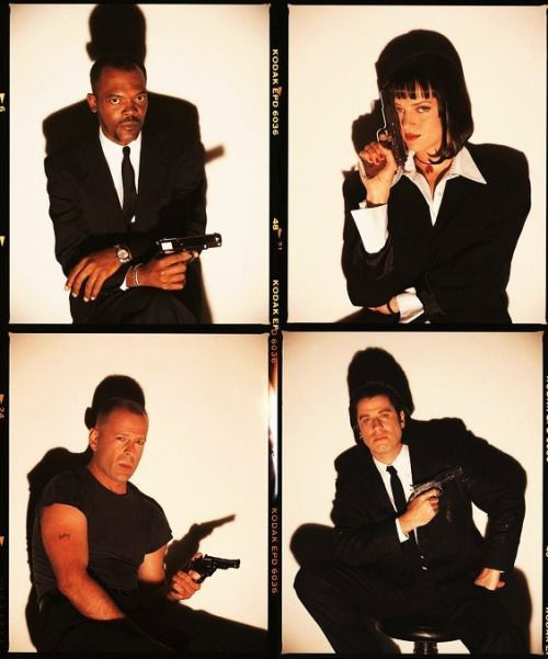 the cast of Pulp Fiction (1994) by Firooz Zahedi.