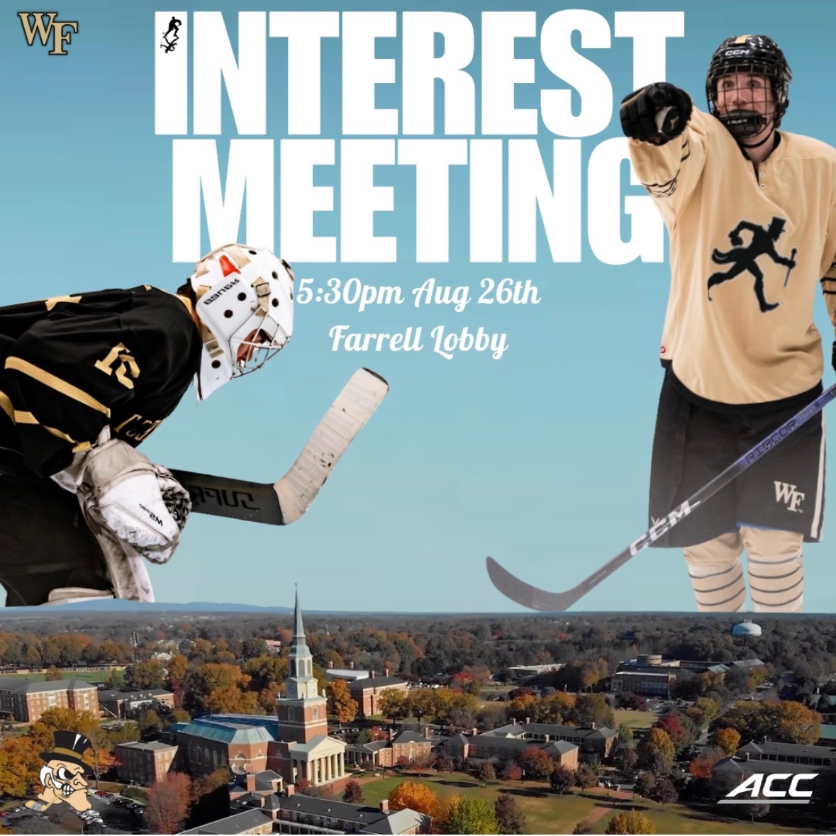 Interest meeting for ANY AND ALL PROSPECTIVE AND CURRENT this Tuesday at 5:30pm.  We will convene in the lobby of Farrell Hall and proceed to a classroom space!  #GoDeacs