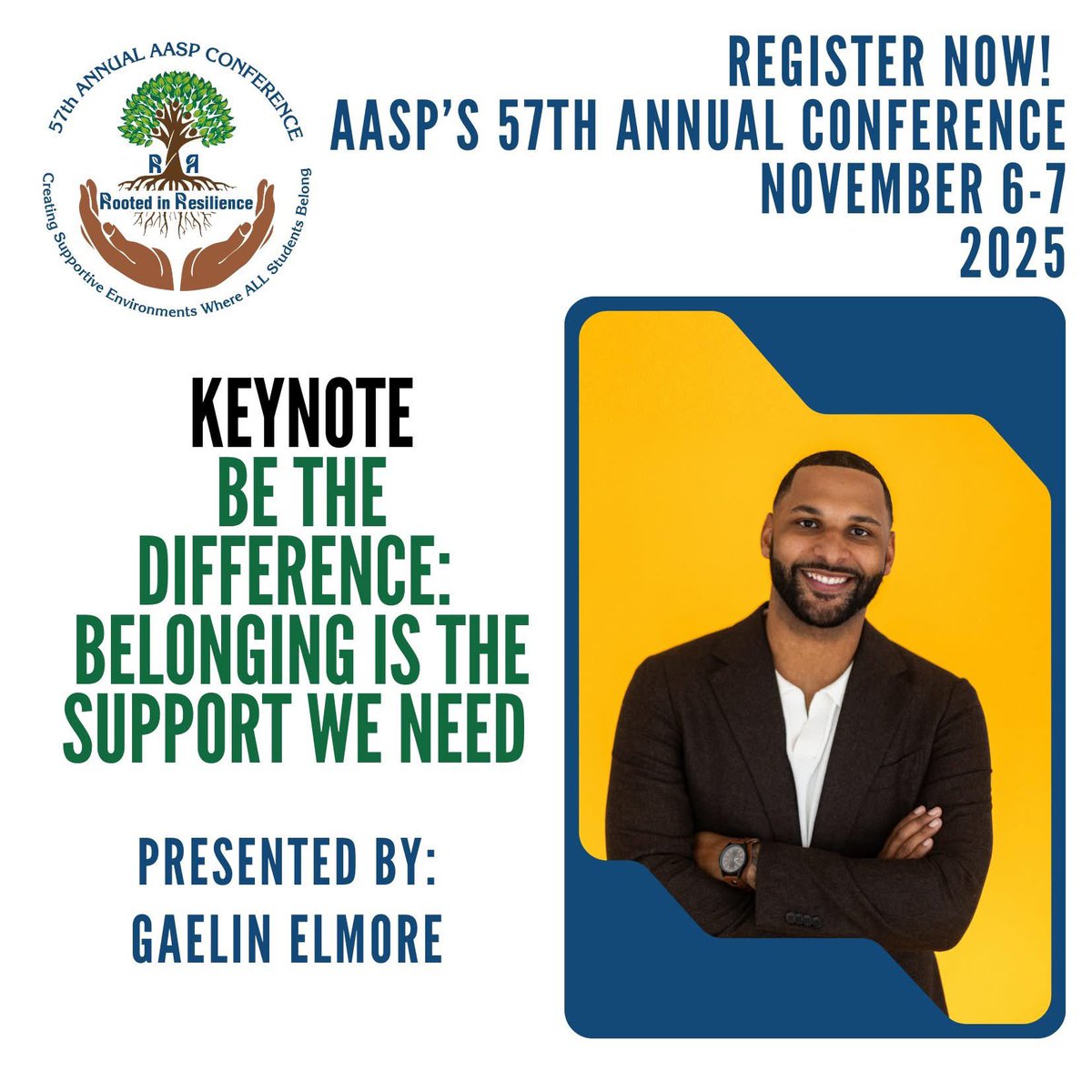 🗓 𝙨𝙖𝙫𝙚 𝙩𝙝𝙚 𝙙𝙖𝙩𝙚
#AASP2025 #ArizSchoolPsych #RootedinResilience #BeTheDifference 
Gaelin Elmore-Keynote Speaker! 
Be inspired to CARE about belonging. ‘The difference’ between a story of success and a tale of caution. Register today at: aasp-az.org/events