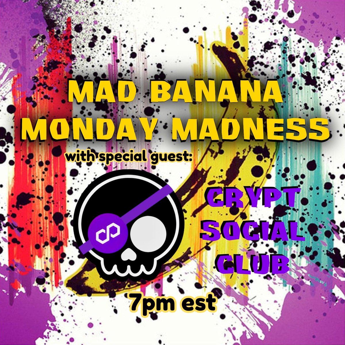 MadBananaUnion ๐ (@madbananaunion) on Twitter photo ๐ MAD BANANA MONDAY MADNESS ๐
This week weโre turning up the vibes with a special guest ๐๏ธ <a href="/cryptsocialclub/">๐ Crypt Social Club ๐</a> !
๐๏ธ Monday, Aug 25
โฐ 7 PM EST
๐ง Join the madness:
๐ x.com/i/spaces/1vAxRโฆ
Donโt miss the wildest space in Web3 โ bananas, vibes, and alpha all in one place! ๐๐ฅ ๐ MAD BANANA MONDAY MADNESS ๐
This week weโre turning up the vibes with a special guest ๐๏ธ <a href="/cryptsocialclub/">๐ Crypt Social Club ๐</a> !
๐๏ธ Monday, Aug 25
โฐ 7 PM EST
๐ง Join the madness:
๐ x.com/i/spaces/1vAxRโฆ
Donโt miss the wildest space in Web3 โ bananas, vibes, and alpha all in one place! ๐๐ฅ