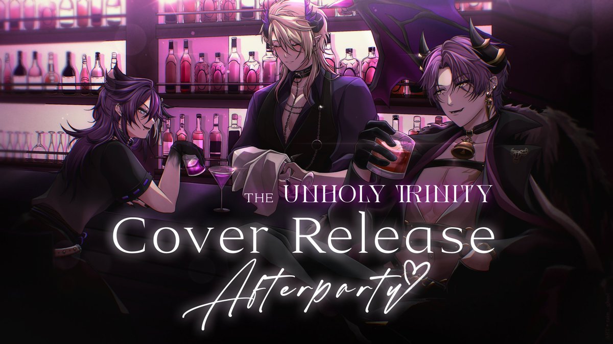 💜STREAM ALERT💜

Time to sin on a Sunday baby and release our cover~😈

Join the 3 of us and party with the unholy~🥂✨

⏰AFTER PARTY STREAM W/ <a href="/ZanNetherbrand/">Zander Netherbrand 💜♈ FIRST STAGE PRODUCTION EN</a> <a href="/InVainYT/">Vain 🐂💜</a>  STARTS AT 9AM JST / 5PM PDT⏰
🔗:youtube.com/live/QErVJBm0u…
🎨:<a href="/rain__ghost/">rain 🌧️</a>