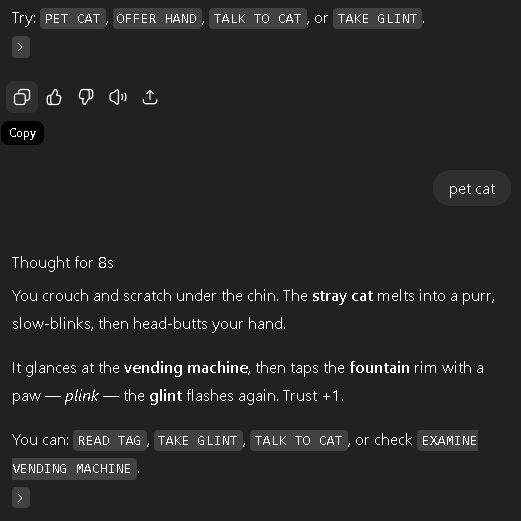 amrhsn's tweet image. The era of generative adventure games is here. Pitch a setting, and AI acts as game master: writes the narrative, rolls checks, tracks inventory, and renders scenes and maps on the fly. Choices persist, NPCs remember, and every session becomes new lore to share or replay.