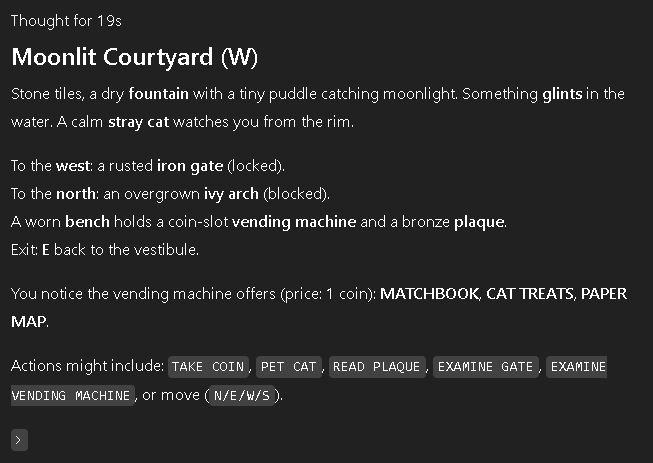 amrhsn's tweet image. The era of generative adventure games is here. Pitch a setting, and AI acts as game master: writes the narrative, rolls checks, tracks inventory, and renders scenes and maps on the fly. Choices persist, NPCs remember, and every session becomes new lore to share or replay.