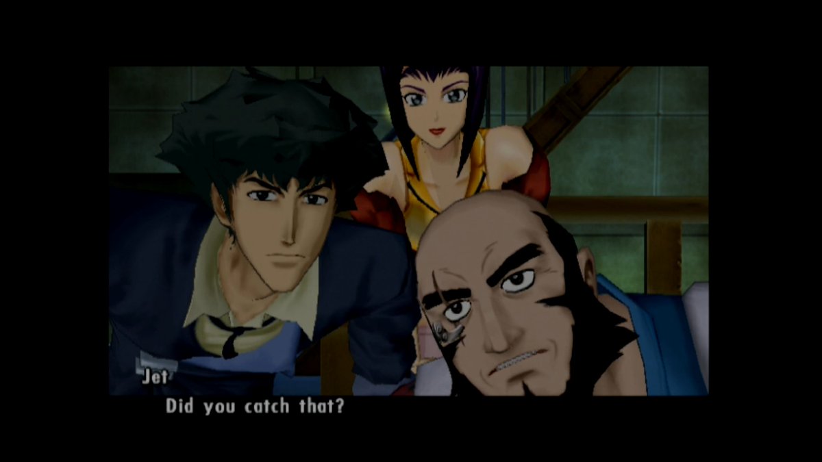 An English fan translation of "Cowboy Bebop: Tsuioku no Serenade" (PS2) has been released by "SONICMAN69": github.com/SONICMAN69/Beb…
