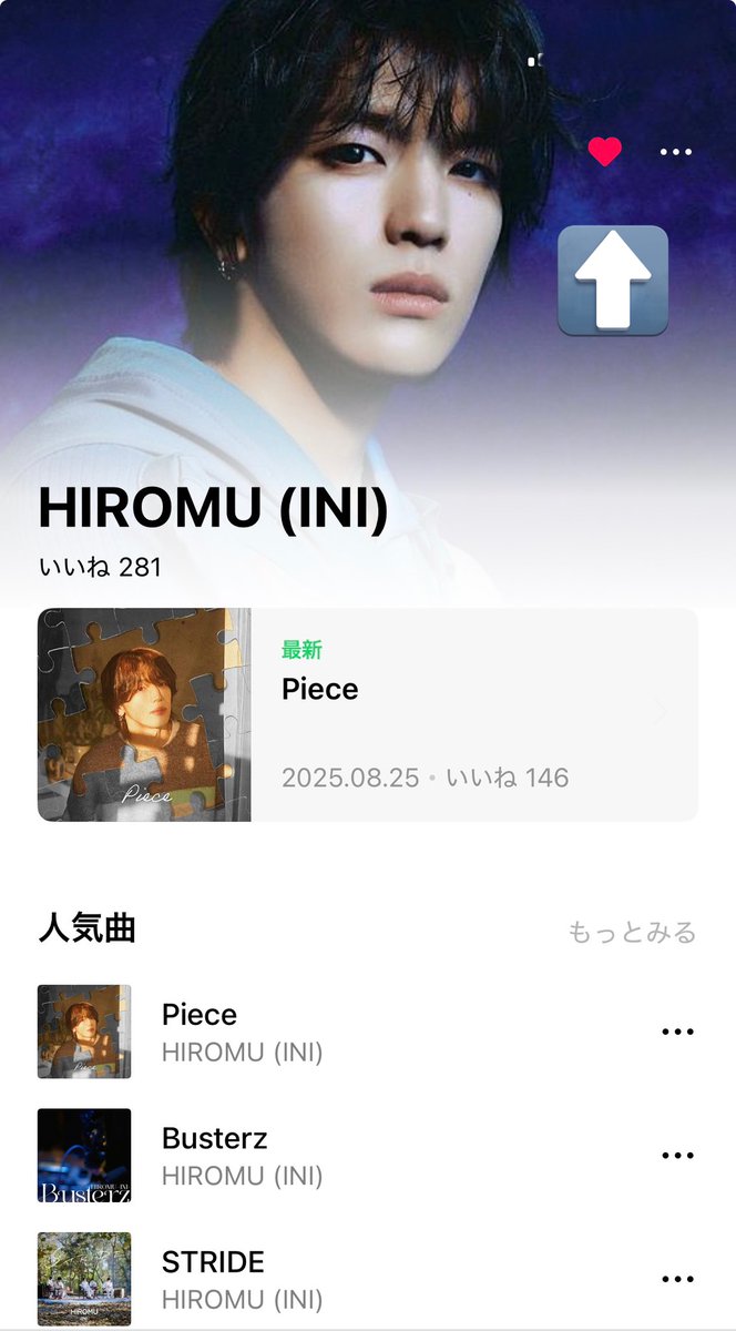 ひーむ🐹ྀི TKHM 🩵ྀི (@hiimu0404) on Twitter photo LINE MUSICユーザー!!!
大夢くんのソロページにいいね♡できます
ぜひにーーーーー!!!!
なんだか感動🥹🥹🥹
#髙塚大夢  #HIROMU LINE MUSICユーザー!!!
大夢くんのソロページにいいね♡できます
ぜひにーーーーー!!!!
なんだか感動🥹🥹🥹
#髙塚大夢  #HIROMU