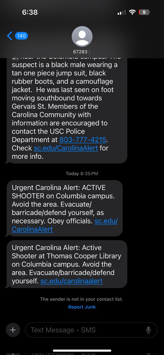 nwoupdate's tweet photo. Active shooter on University of South Carolina campus https://t.co/mLZYyIJwCH