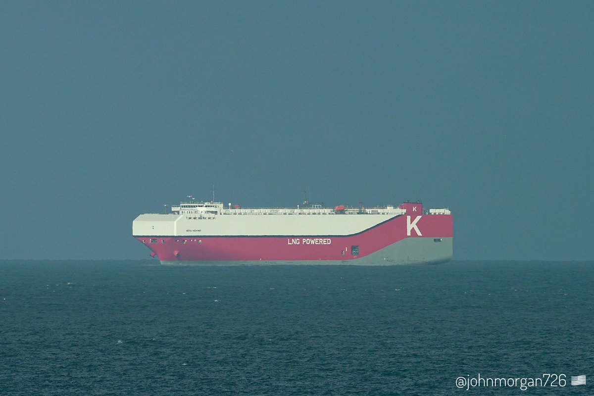 johnmorgan726's tweet image. The “K” Line / HERA HIGHWAY, IMO:9982718 en route to Baltimore, Maryland @BShipspotting @BaltoChes flying the flag of *The Bahamas 🇧🇸. #LNGPowered #ShipsInPics #KLine #VehicleCarrier #RoRoShip #HeraHighway