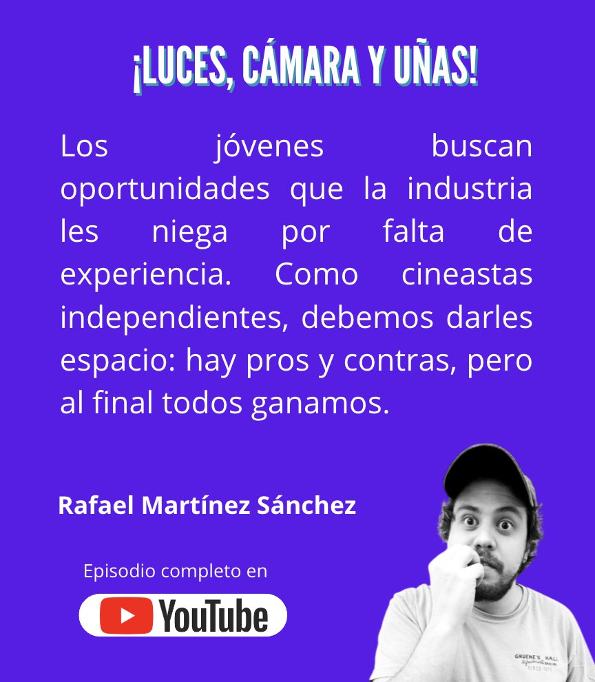 aivanlow's tweet image. Muchos se frustran ante la imposibilidad de conseguir crew y cast con experiencia para sus películas, y terminan por no hacerlas. Pero la viabilidad de un largometraje, si no hay 💰, puede radicar en que represente una oportunidad para los involucrados. Ver más 👇🏼