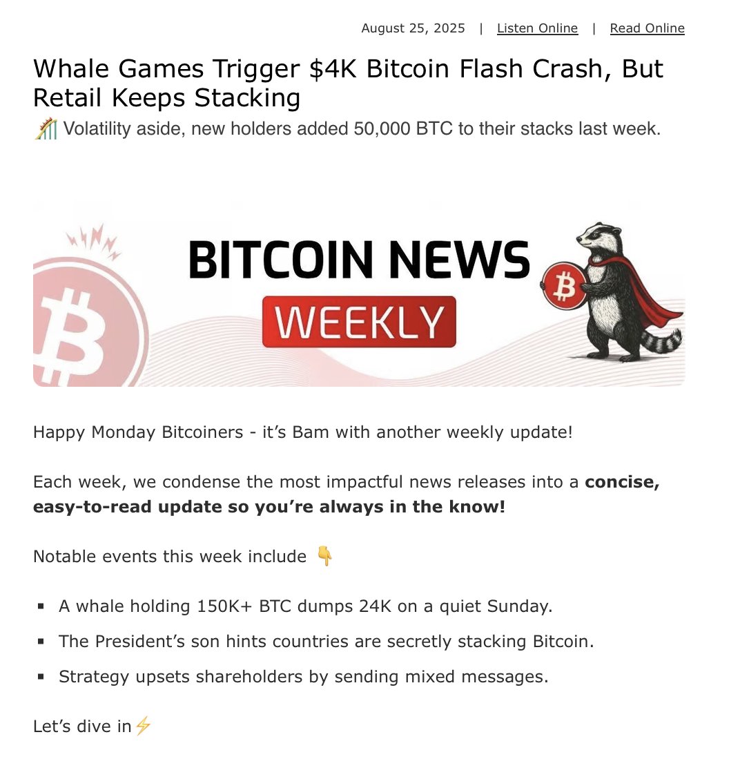 Bitcoin swung wildly to start and end the weekend, but retail is stacking  harder than ever. Sign up below to get our newsletter tomorrow morning.  Then join @_Rob_Wallace and Car from @PlebLab