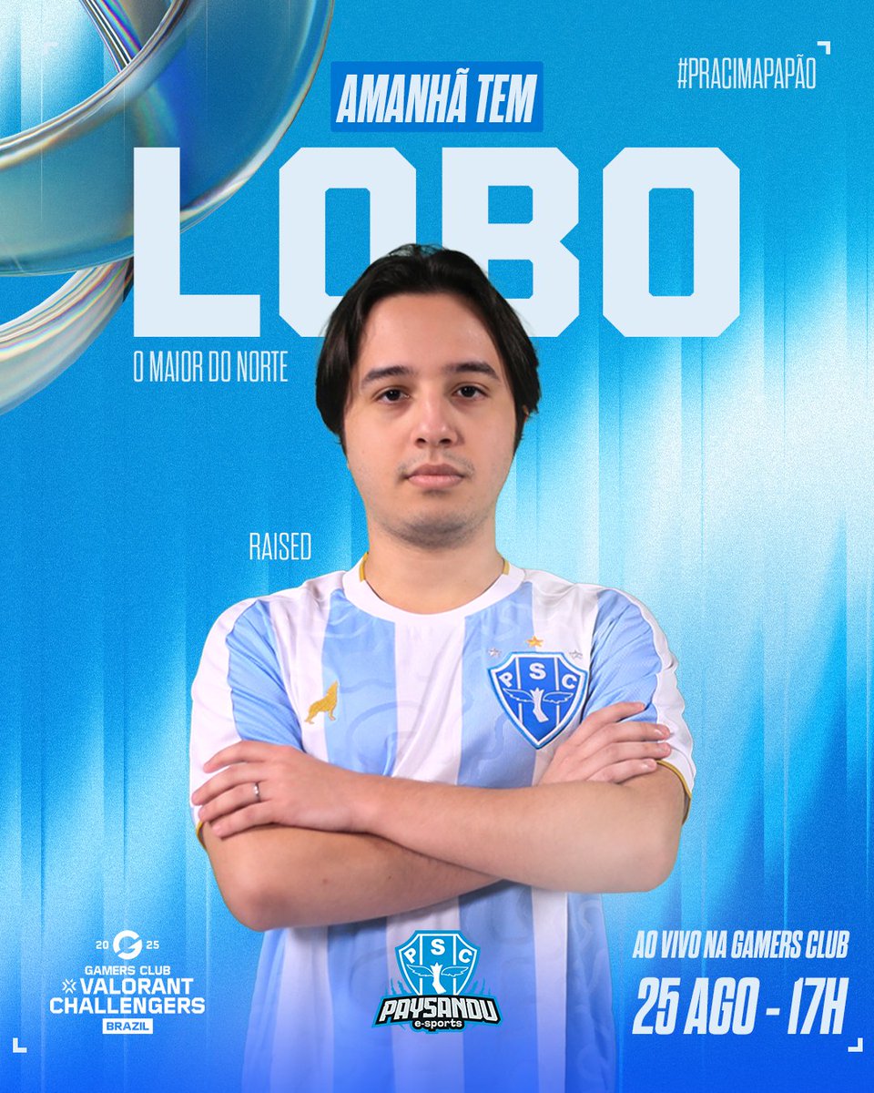 papaoe_sports's tweet image. AMANHÃ É DIA DE LOBO NO RELEGATION!

CHEGOU A HORA DE MOSTRAR A FORÇA DO MAIOR DO NORTE 🔵⚪

#PraCimaPapão #Valorant