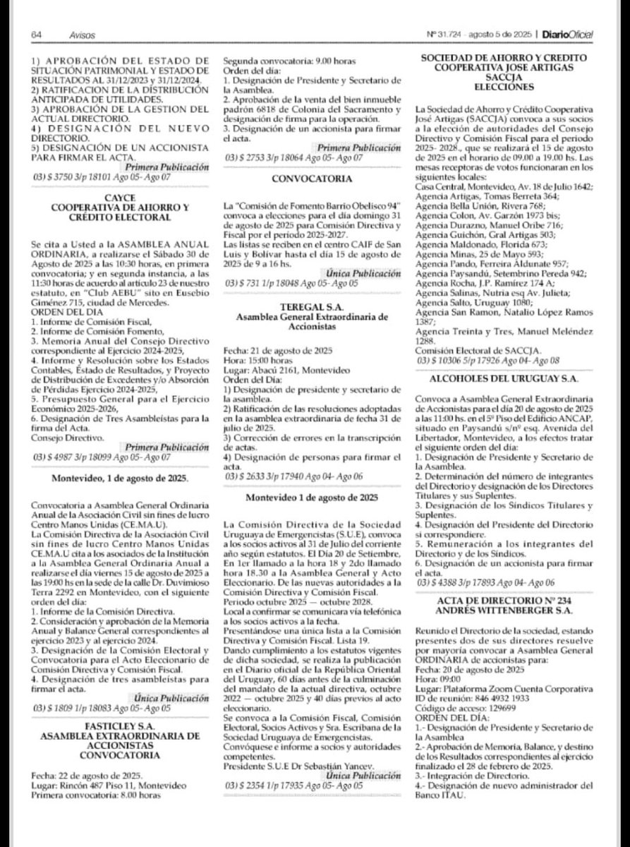 Sociedad Uruguaya de Emergencistas (@semergencistas) on Twitter photo La Sociedad Uruguaya de Emergencistas realiza llamado oficial para sus elecciones de autoridades en su 3° periodo.
Los esperamos, sumste a la SUE, derechos laborales y conocimiento.
<a href="/don_Trivi/">Brayan Triviño</a> <a href="/ArielAy21688866/">Ariel Ayala</a> <a href="/SebastianYancev/">Sebastián Yancev</a> <a href="/GastonKeel/">Gaston Keel</a> <a href="/UnivMontevideo/">Universidad de Montevideo</a> La Sociedad Uruguaya de Emergencistas realiza llamado oficial para sus elecciones de autoridades en su 3° periodo.
Los esperamos, sumste a la SUE, derechos laborales y conocimiento.
<a href="/don_Trivi/">Brayan Triviño</a> <a href="/ArielAy21688866/">Ariel Ayala</a> <a href="/SebastianYancev/">Sebastián Yancev</a> <a href="/GastonKeel/">Gaston Keel</a> <a href="/UnivMontevideo/">Universidad de Montevideo</a>