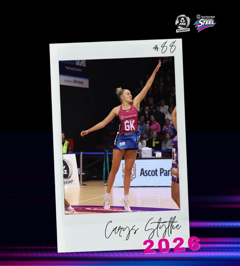 Wooohooo! My home team are looking fire already for next year 🤩🔥

From Southern Steel Facebook: Our defensive powerhouse is back! Silver Fern defender Carys Stythe has signed for another year of domination.

After a standout season which cemented her as an absolute fan