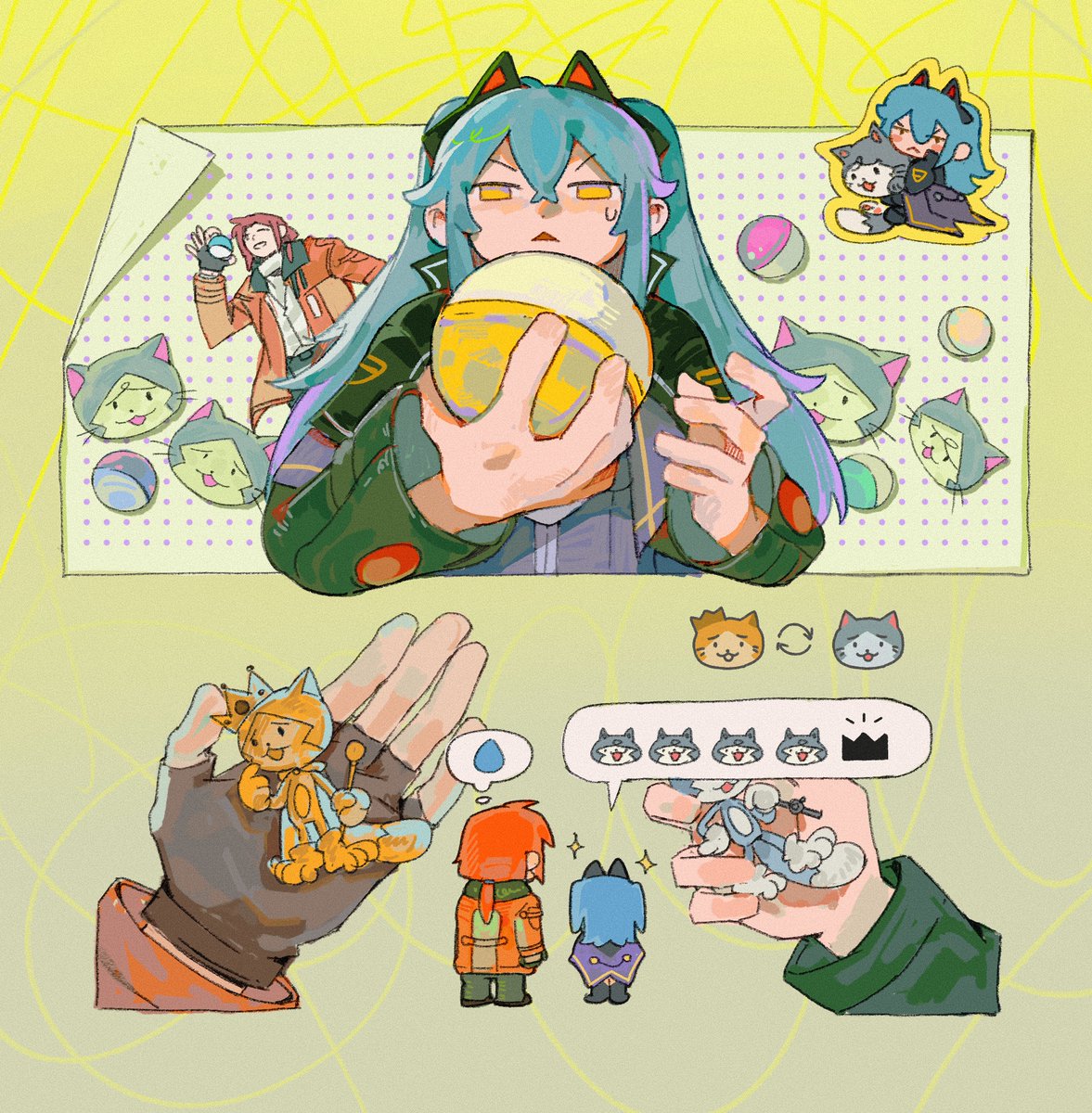 #零の軌跡 
#ランティオ
Randy sang, could you give me your golden Mishy? In exchange, I won't tell  Lloyd sang that you went into the casino during last night's night patrol.