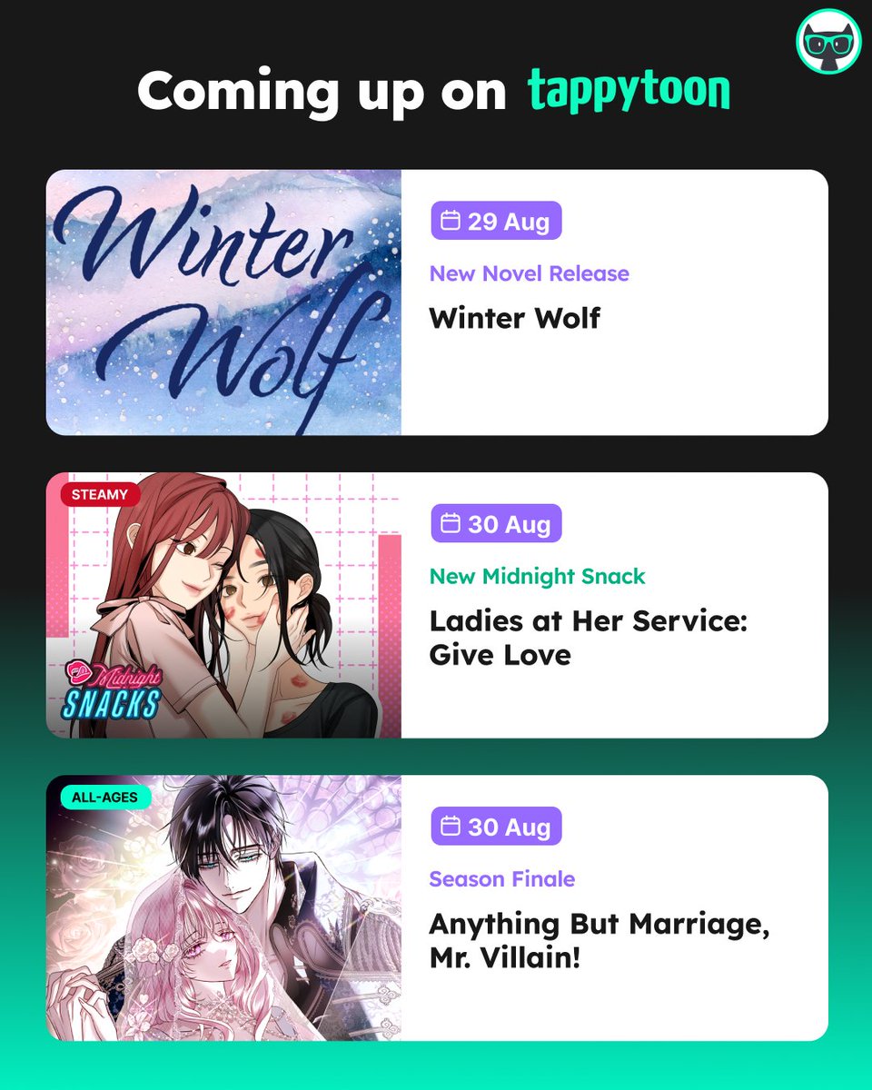 We've got something for everyone on #Tappytoon! ✨

A new villainess is arriving! Minervina has been given a quest to destroy this world, but she's going to ignore <The Villainess is Everyone's Favorite>. 😈 Meet her on Aug 27th! 

#ComingSoon