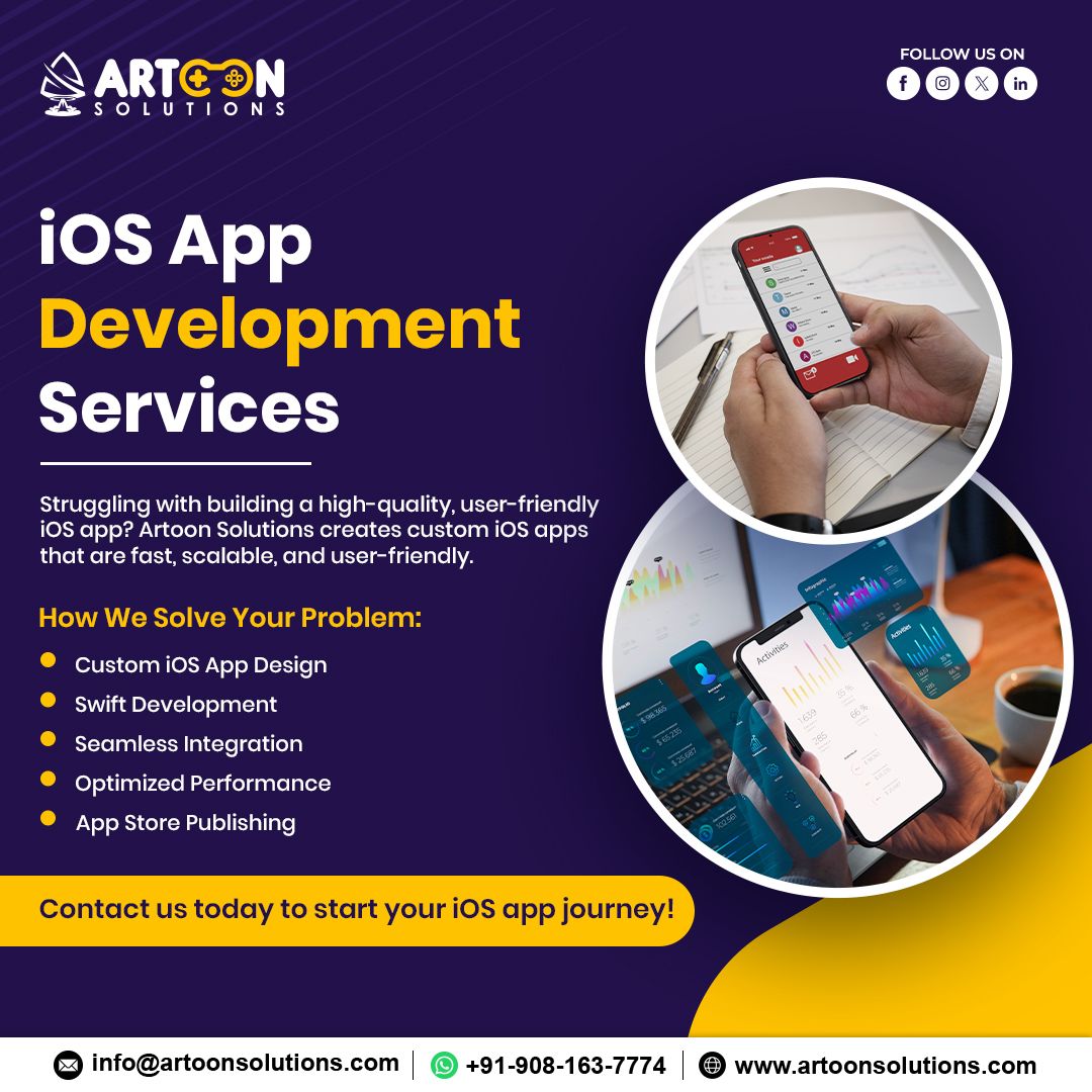 artoonsolutions's tweet image. 📱 iOS App Development 🚀
Artoon Solutions builds custom, high-performance iOS apps with stunning design, Swift development, seamless integrations &amp;amp; App Store launch support.

🌐 artoonsolutions.com

#iOSAppDevelopment #MobileAppDevelopment #ArtoonSolutions