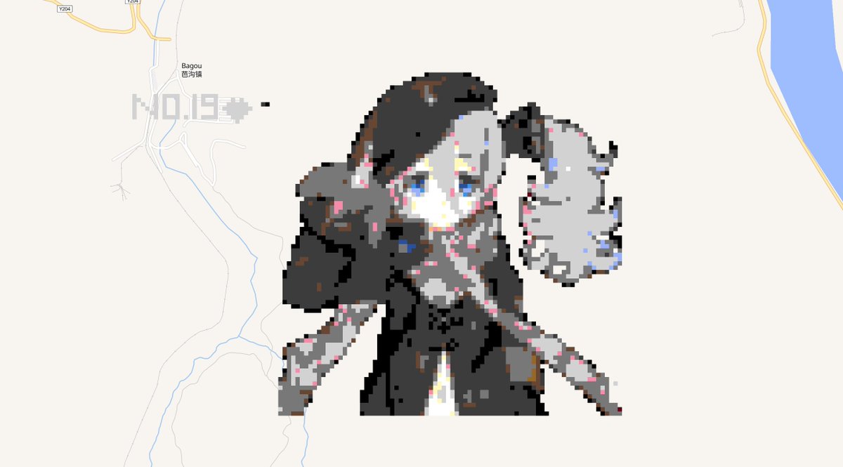 芭岩鉄道の19号機関車を描いた人が誰もいないことに気づいて、<a href="/8620Love/">可可爱爱是八六</a> さんと丸一日かけて、ついに彼女を描き上げました！
#まいてつLR 
#まいてつ
wplace.live/?lat=29.268076…