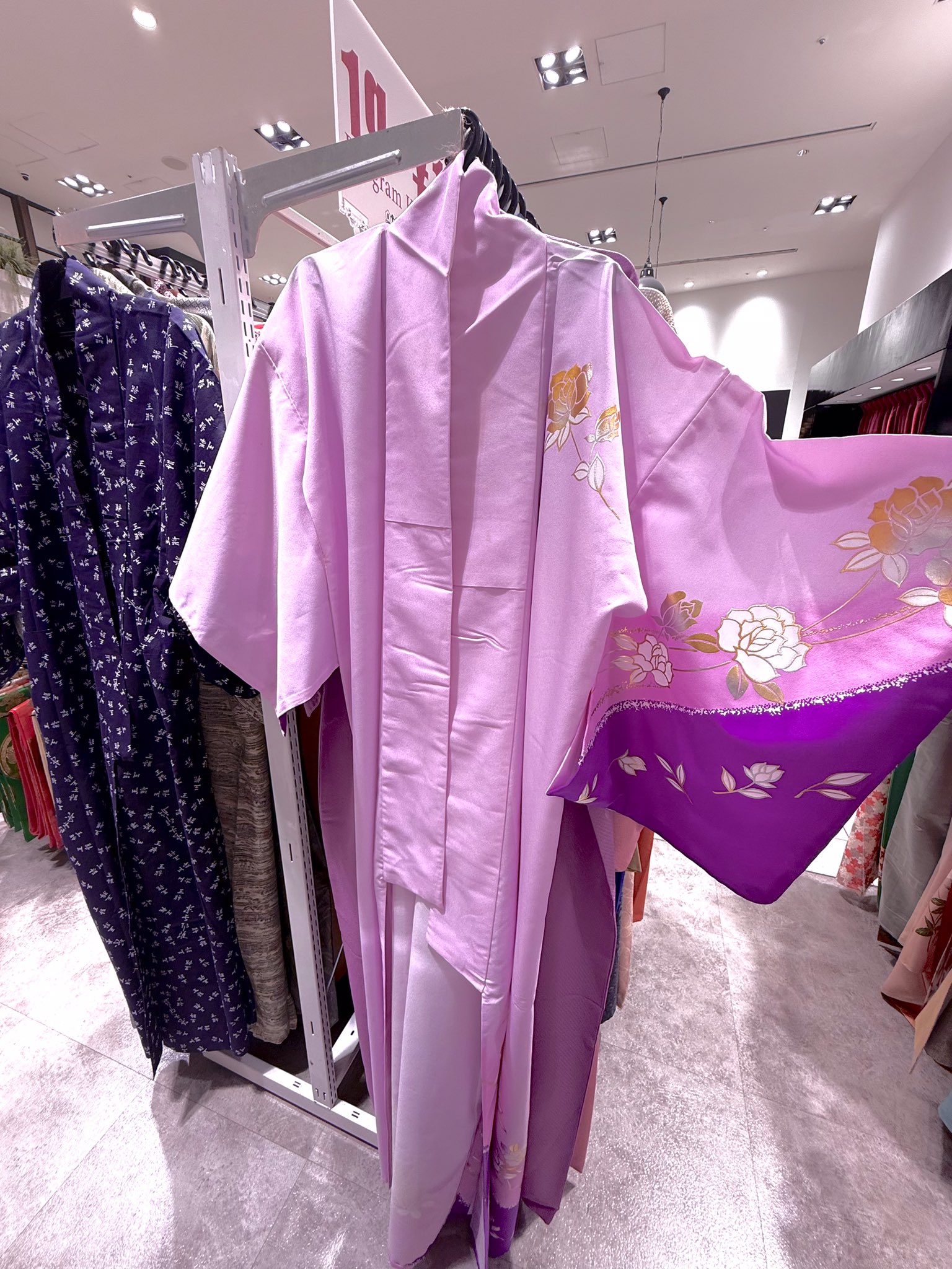 新品未使用　兵児帯　源氏物語　パープル　麻の葉　東京本染め　15,400円 兵児帯 大人 しじら織り 麻の葉 花柄 へこ帯 夏 浴衣向け 浴衣帯