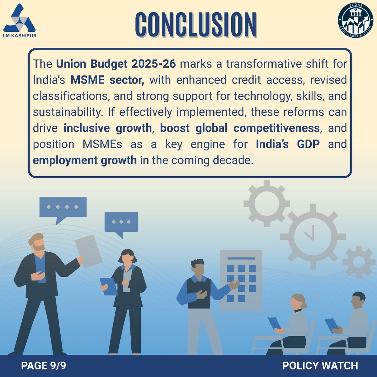 econsiimksp's tweet image. 📖 Dive into our latest Policy Watch for the full breakdown!

#MSME #MSMEReforms #IndiaEconomy #PolicyWatch #DigitalFinance #SkillDevelopment #GlobalCompetitiveness #ExportBoost #EconomicGrowth #IIMKashipur #ECONS #FutureOfMSME #MSME2.0