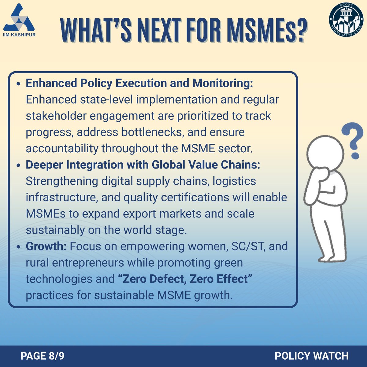 econsiimksp's tweet image. 📖 Dive into our latest Policy Watch for the full breakdown!

#MSME #MSMEReforms #IndiaEconomy #PolicyWatch #DigitalFinance #SkillDevelopment #GlobalCompetitiveness #ExportBoost #EconomicGrowth #IIMKashipur #ECONS #FutureOfMSME #MSME2.0